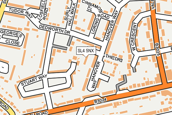 SL4 5NX map - OS OpenMap – Local (Ordnance Survey) SL4 5NX map - OS OpenMap – Local (Ordnance Survey)