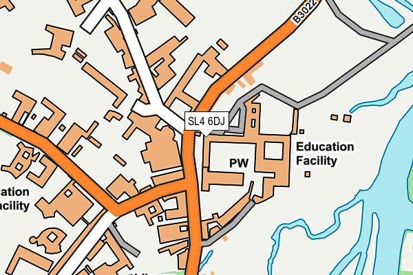 SL4 6DJ map - OS OpenMap – Local (Ordnance Survey) SL4 6DJ map - OS OpenMap – Local (Ordnance Survey)