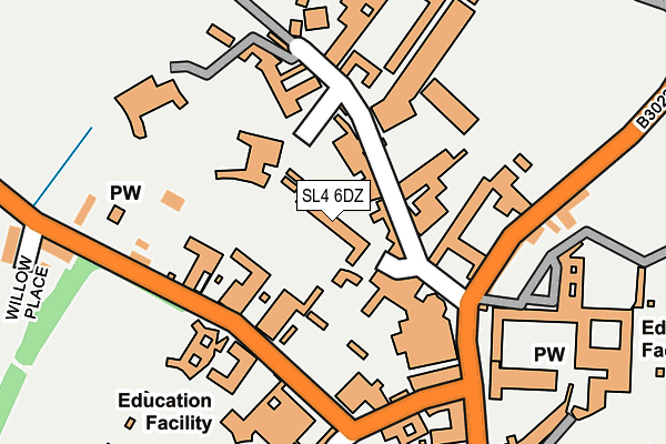 SL4 6DZ map - OS OpenMap – Local (Ordnance Survey) SL4 6DZ map - OS OpenMap – Local (Ordnance Survey)