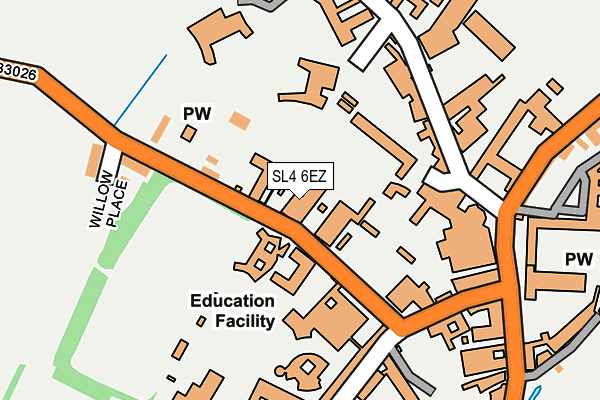 SL4 6EZ map - OS OpenMap – Local (Ordnance Survey) SL4 6EZ map - OS OpenMap – Local (Ordnance Survey)