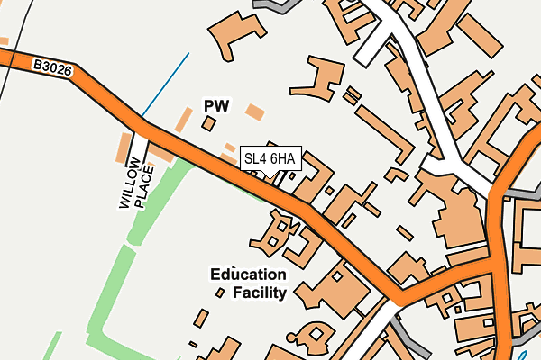 SL4 6HA map - OS OpenMap – Local (Ordnance Survey) SL4 6HA map - OS OpenMap – Local (Ordnance Survey)
