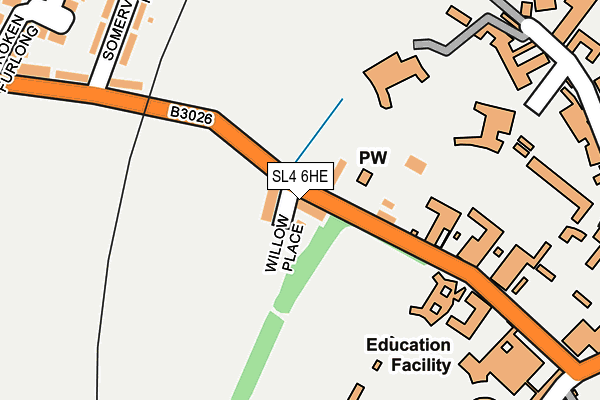 SL4 6HE map - OS OpenMap – Local (Ordnance Survey) SL4 6HE map - OS OpenMap – Local (Ordnance Survey)