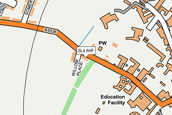 SL4 6HF map - OS OpenMap – Local (Ordnance Survey) SL4 6HF map - OS OpenMap – Local (Ordnance Survey)
