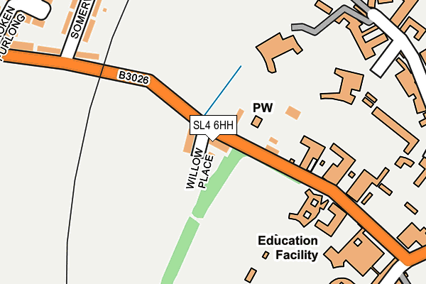 SL4 6HH map - OS OpenMap – Local (Ordnance Survey) SL4 6HH map - OS OpenMap – Local (Ordnance Survey)