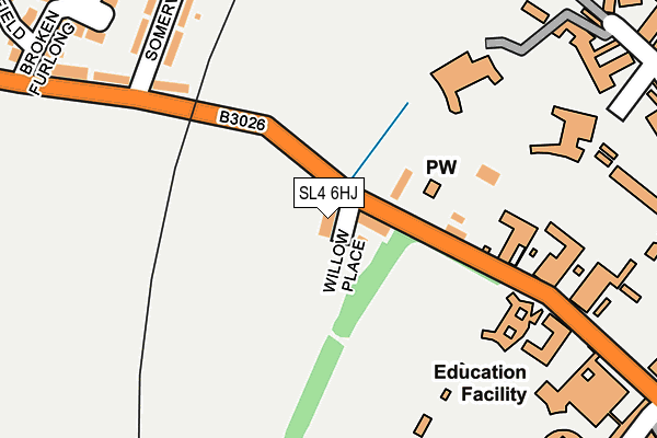 SL4 6HJ map - OS OpenMap – Local (Ordnance Survey) SL4 6HJ map - OS OpenMap – Local (Ordnance Survey)