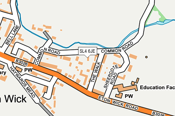 SL4 6JE map - OS OpenMap – Local (Ordnance Survey) SL4 6JE map - OS OpenMap – Local (Ordnance Survey)