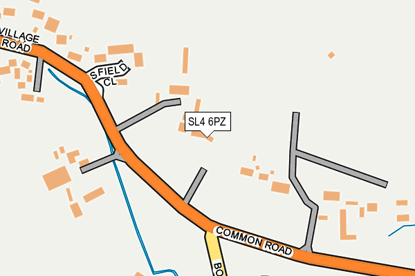 SL4 6PZ map - OS OpenMap – Local (Ordnance Survey) SL4 6PZ map - OS OpenMap – Local (Ordnance Survey)
