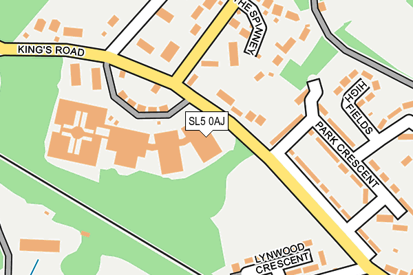 SL5 0AJ map - OS OpenMap – Local (Ordnance Survey) SL5 0AJ map - OS OpenMap – Local (Ordnance Survey)