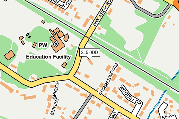 SL5 0DD map - OS OpenMap – Local (Ordnance Survey) SL5 0DD map - OS OpenMap – Local (Ordnance Survey)