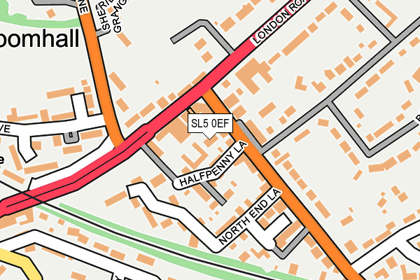 SL5 0EF map - OS OpenMap – Local (Ordnance Survey) SL5 0EF map - OS OpenMap – Local (Ordnance Survey)
