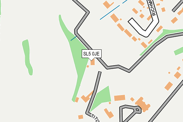 SL5 0JE map - OS OpenMap – Local (Ordnance Survey) SL5 0JE map - OS OpenMap – Local (Ordnance Survey)
