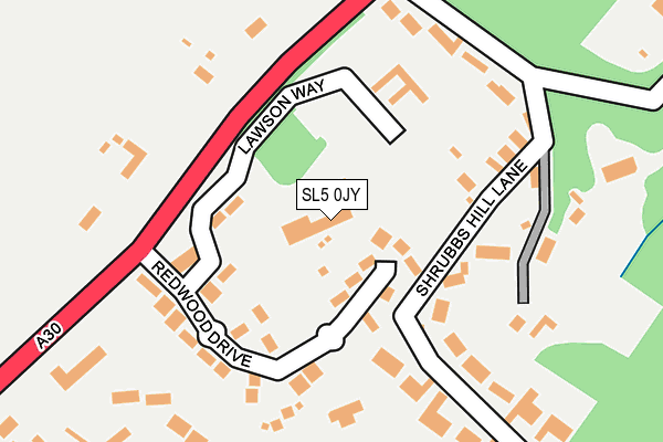 SL5 0JY map - OS OpenMap – Local (Ordnance Survey) SL5 0JY map - OS OpenMap – Local (Ordnance Survey)