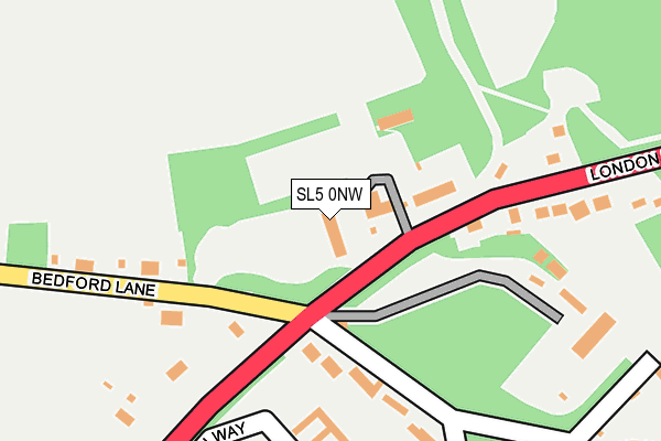 SL5 0NW map - OS OpenMap – Local (Ordnance Survey) SL5 0NW map - OS OpenMap – Local (Ordnance Survey)