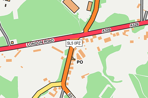 SL5 0PZ map - OS OpenMap – Local (Ordnance Survey) SL5 0PZ map - OS OpenMap – Local (Ordnance Survey)
