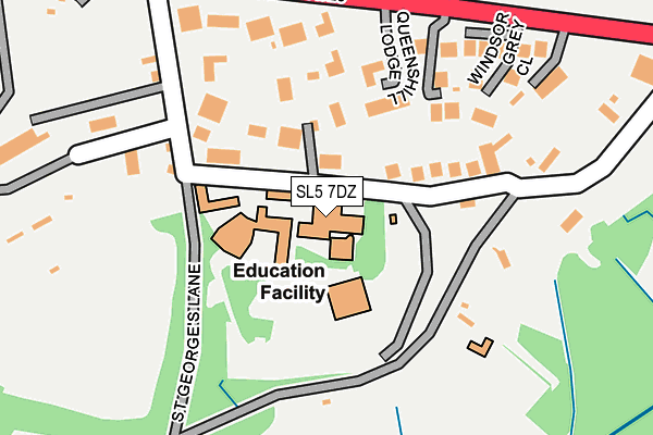 SL5 7DZ map - OS OpenMap – Local (Ordnance Survey) SL5 7DZ map - OS OpenMap – Local (Ordnance Survey)