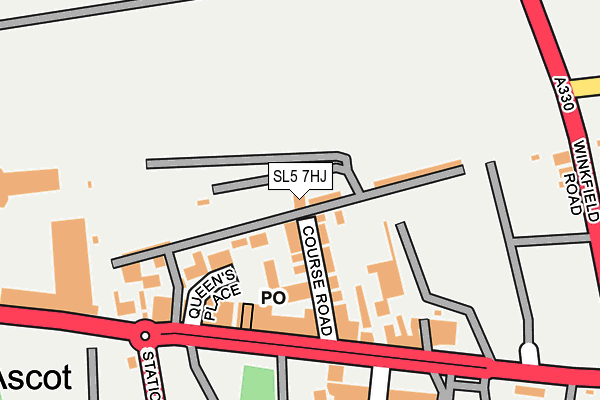 SL5 7HJ map - OS OpenMap – Local (Ordnance Survey) SL5 7HJ map - OS OpenMap – Local (Ordnance Survey)