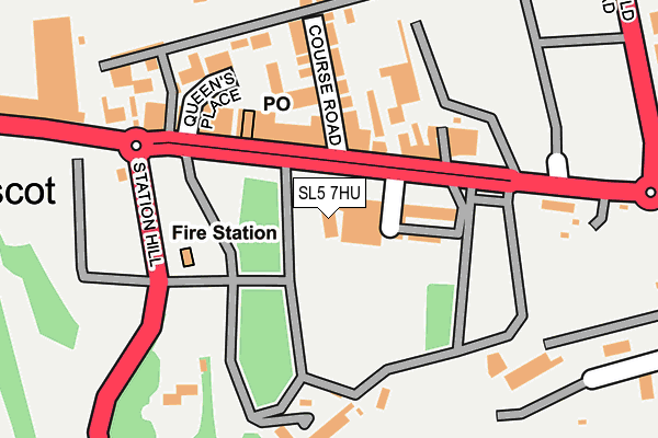 SL5 7HU map - OS OpenMap – Local (Ordnance Survey) SL5 7HU map - OS OpenMap – Local (Ordnance Survey)
