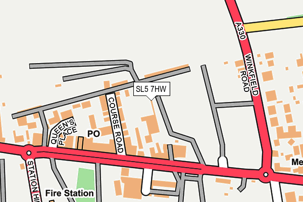 SL5 7HW map - OS OpenMap – Local (Ordnance Survey) SL5 7HW map - OS OpenMap – Local (Ordnance Survey)