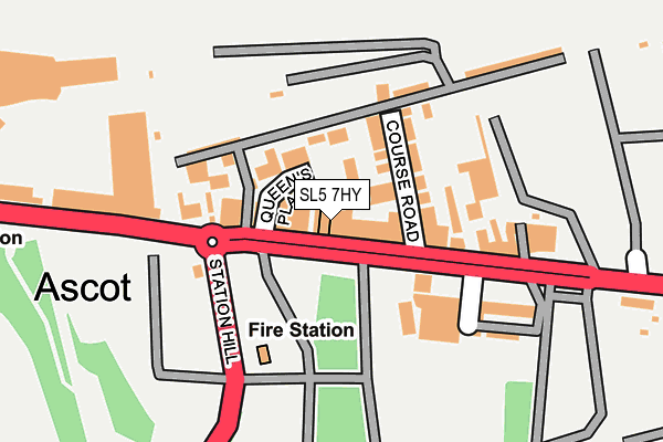 SL5 7HY map - OS OpenMap – Local (Ordnance Survey) SL5 7HY map - OS OpenMap – Local (Ordnance Survey)