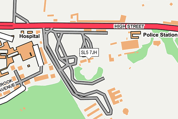 SL5 7JH map - OS OpenMap – Local (Ordnance Survey) SL5 7JH map - OS OpenMap – Local (Ordnance Survey)