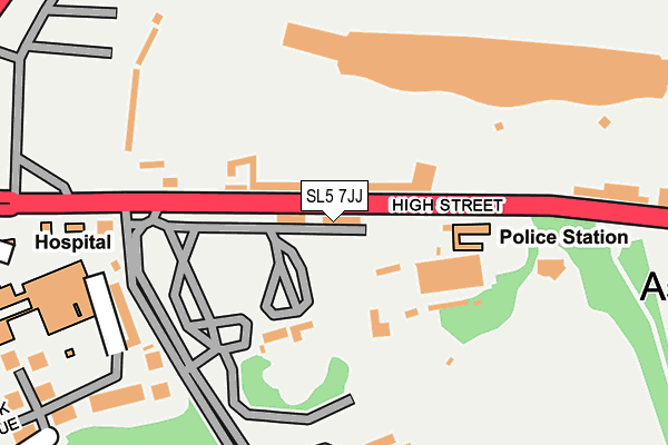 SL5 7JJ map - OS OpenMap – Local (Ordnance Survey)
