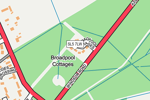 SL5 7LW map - OS OpenMap – Local (Ordnance Survey) SL5 7LW map - OS OpenMap – Local (Ordnance Survey)