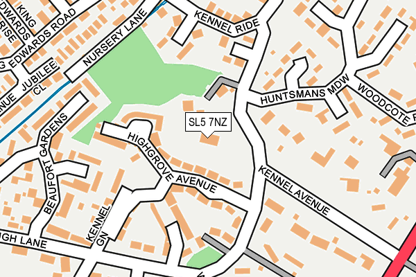 SL5 7NZ map - OS OpenMap – Local (Ordnance Survey) SL5 7NZ map - OS OpenMap – Local (Ordnance Survey)