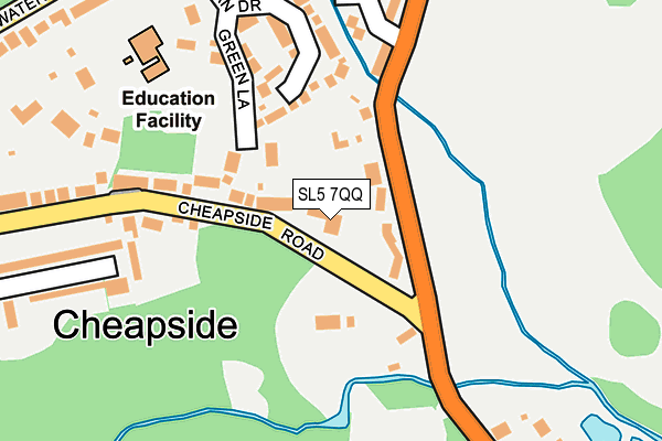 SL5 7QQ map - OS OpenMap – Local (Ordnance Survey) SL5 7QQ map - OS OpenMap – Local (Ordnance Survey)