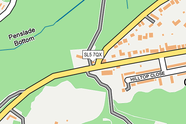 SL5 7QX map - OS OpenMap – Local (Ordnance Survey) SL5 7QX map - OS OpenMap – Local (Ordnance Survey)