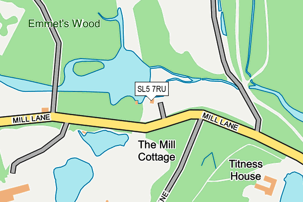 SL5 7RU map - OS OpenMap – Local (Ordnance Survey) SL5 7RU map - OS OpenMap – Local (Ordnance Survey)