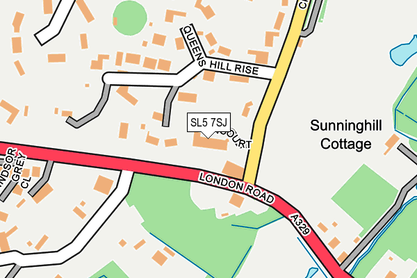 SL5 7SJ map - OS OpenMap – Local (Ordnance Survey) SL5 7SJ map - OS OpenMap – Local (Ordnance Survey)