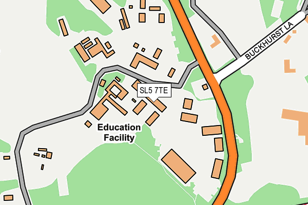 SL5 7TE map - OS OpenMap – Local (Ordnance Survey) SL5 7TE map - OS OpenMap – Local (Ordnance Survey)