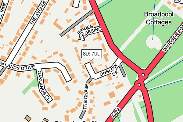 SL5 7UL map - OS OpenMap – Local (Ordnance Survey) SL5 7UL map - OS OpenMap – Local (Ordnance Survey)