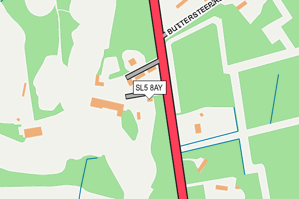 SL5 8AY map - OS OpenMap – Local (Ordnance Survey) SL5 8AY map - OS OpenMap – Local (Ordnance Survey)