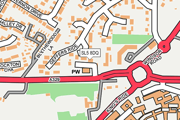 SL5 8DQ map - OS OpenMap – Local (Ordnance Survey) SL5 8DQ map - OS OpenMap – Local (Ordnance Survey)