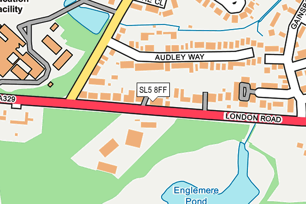 SL5 8FF map - OS OpenMap – Local (Ordnance Survey) SL5 8FF map - OS OpenMap – Local (Ordnance Survey)