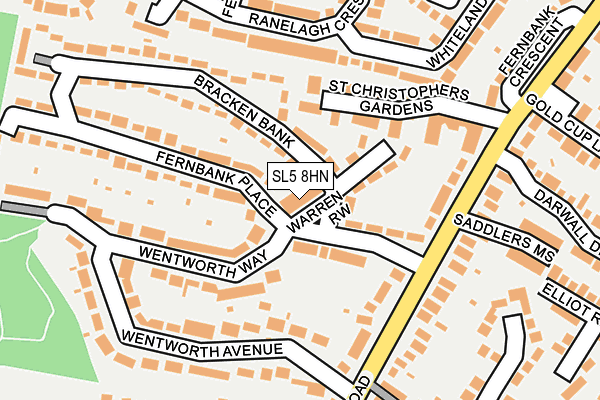 SL5 8HN map - OS OpenMap – Local (Ordnance Survey) SL5 8HN map - OS OpenMap – Local (Ordnance Survey)