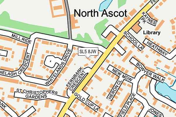 SL5 8JW map - OS OpenMap – Local (Ordnance Survey) SL5 8JW map - OS OpenMap – Local (Ordnance Survey)