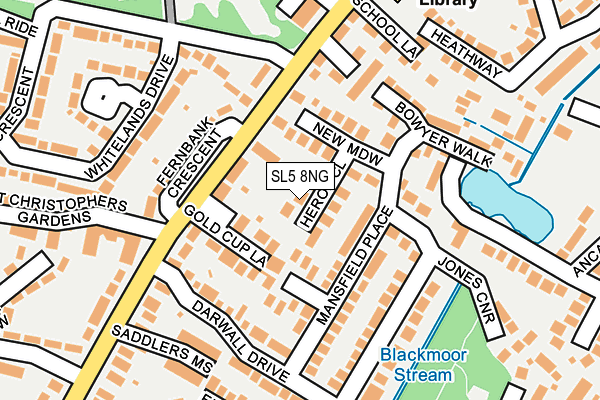 SL5 8NG map - OS OpenMap – Local (Ordnance Survey) SL5 8NG map - OS OpenMap – Local (Ordnance Survey)