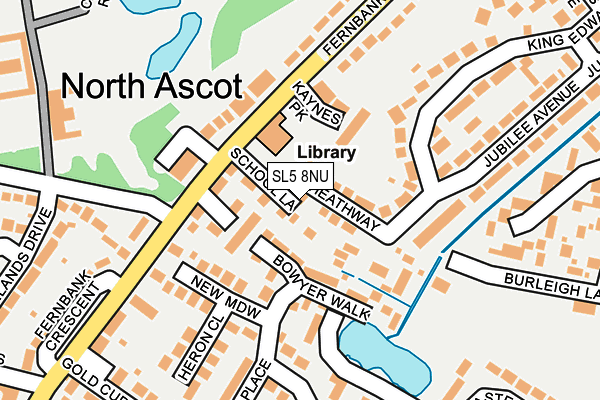 SL5 8NU map - OS OpenMap – Local (Ordnance Survey) SL5 8NU map - OS OpenMap – Local (Ordnance Survey)