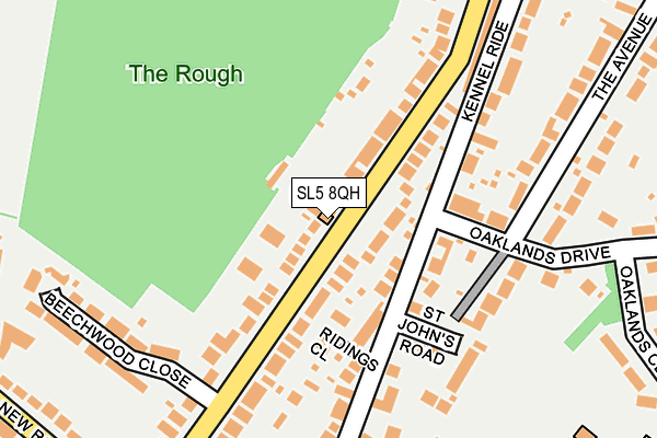 SL5 8QH map - OS OpenMap – Local (Ordnance Survey) SL5 8QH map - OS OpenMap – Local (Ordnance Survey)