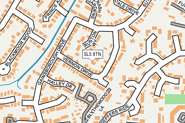 SL5 8TN map - OS OpenMap – Local (Ordnance Survey) SL5 8TN map - OS OpenMap – Local (Ordnance Survey)