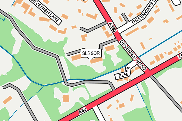 SL5 9QR map - OS OpenMap – Local (Ordnance Survey) SL5 9QR map - OS OpenMap – Local (Ordnance Survey)