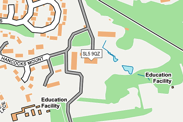 SL5 9QZ map - OS OpenMap – Local (Ordnance Survey) SL5 9QZ map - OS OpenMap – Local (Ordnance Survey)