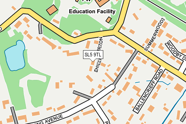 SL5 9TL map - OS OpenMap – Local (Ordnance Survey) SL5 9TL map - OS OpenMap – Local (Ordnance Survey)