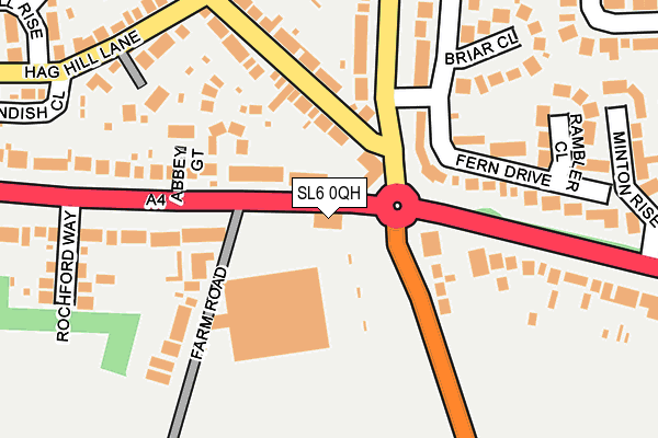 SL6 0QH map - OS OpenMap – Local (Ordnance Survey) SL6 0QH map - OS OpenMap – Local (Ordnance Survey)
