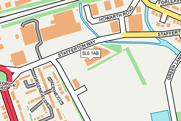 SL6 1AB map - OS OpenMap – Local (Ordnance Survey) SL6 1AB map - OS OpenMap – Local (Ordnance Survey)
