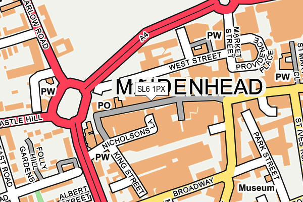 SL6 1PX map - OS OpenMap – Local (Ordnance Survey) SL6 1PX map - OS OpenMap – Local (Ordnance Survey)