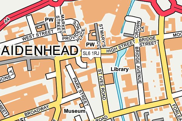 SL6 1RJ map - OS OpenMap – Local (Ordnance Survey)