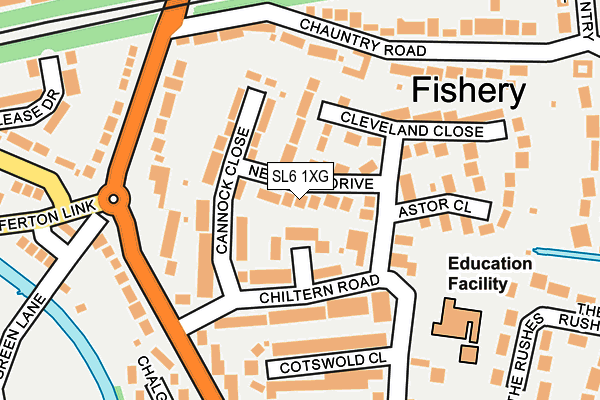 SL6 1XG map - OS OpenMap – Local (Ordnance Survey) SL6 1XG map - OS OpenMap – Local (Ordnance Survey)